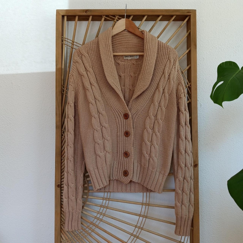 Vintage Neiman Marcus Wool Button Front Cardigan